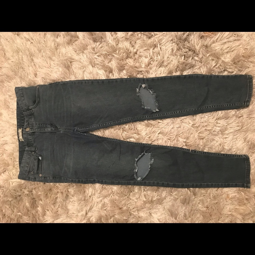 Free people skinny ripped jeans